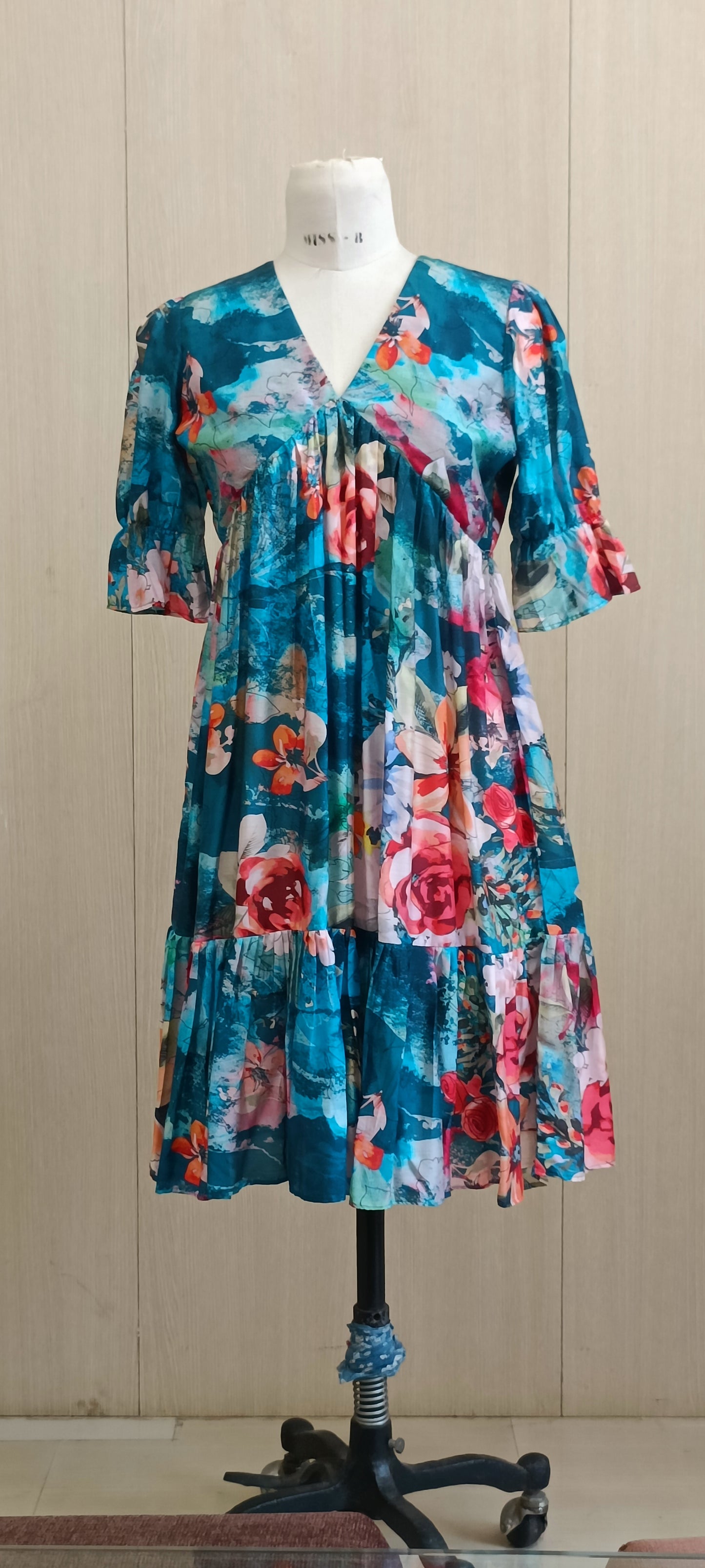 Muslin printed dress