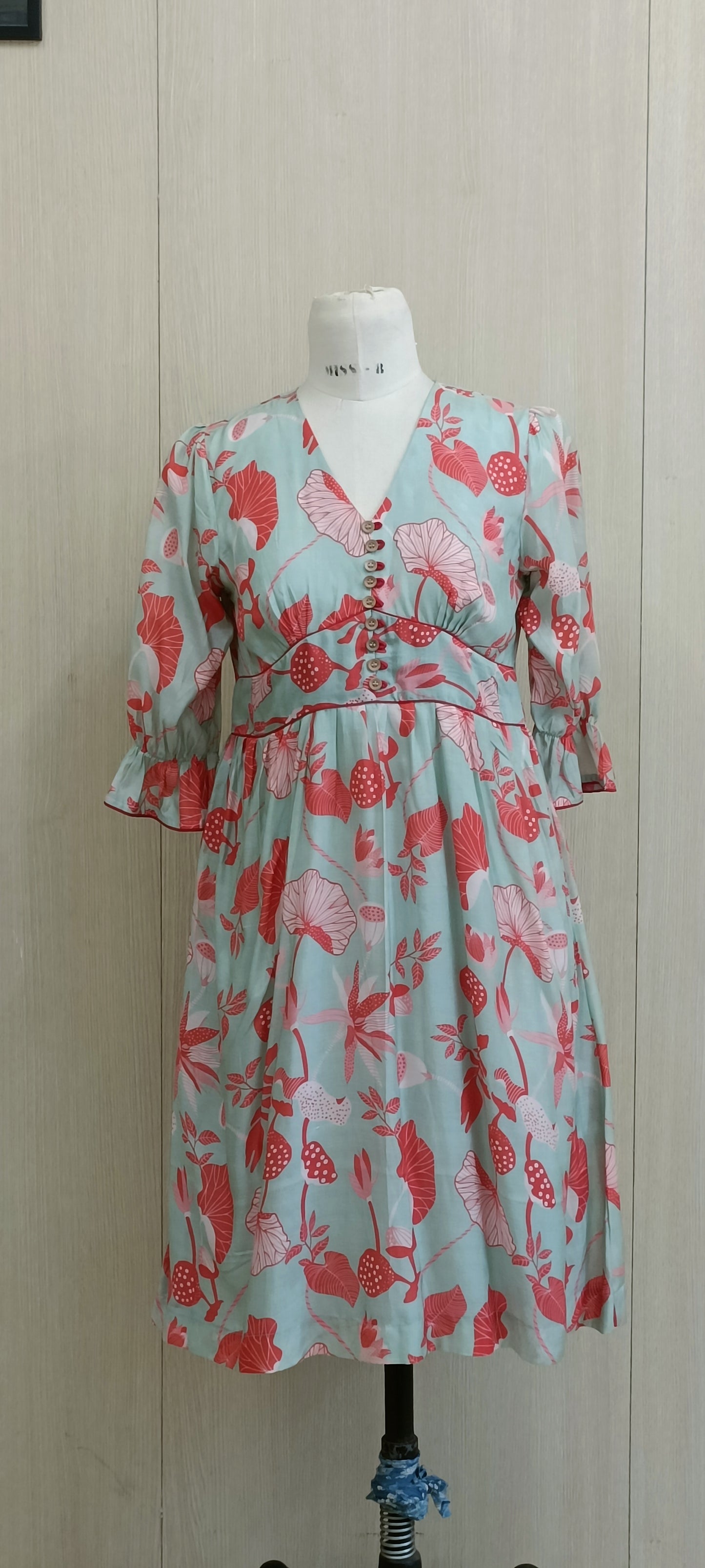 Muslin printed dress