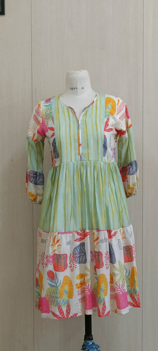 Muslin printed dress