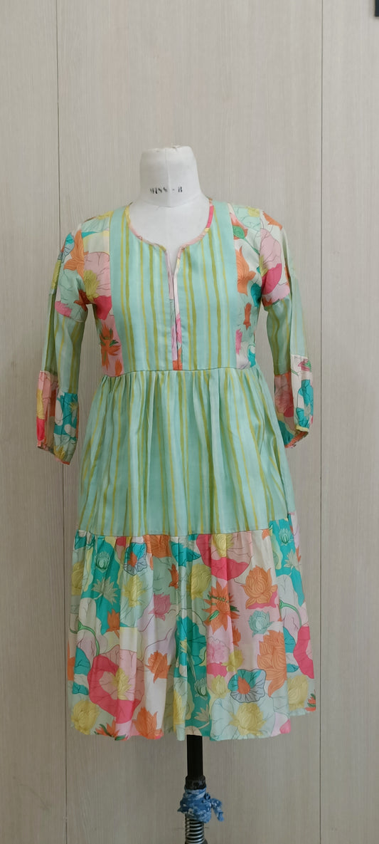 Muslin printed dress