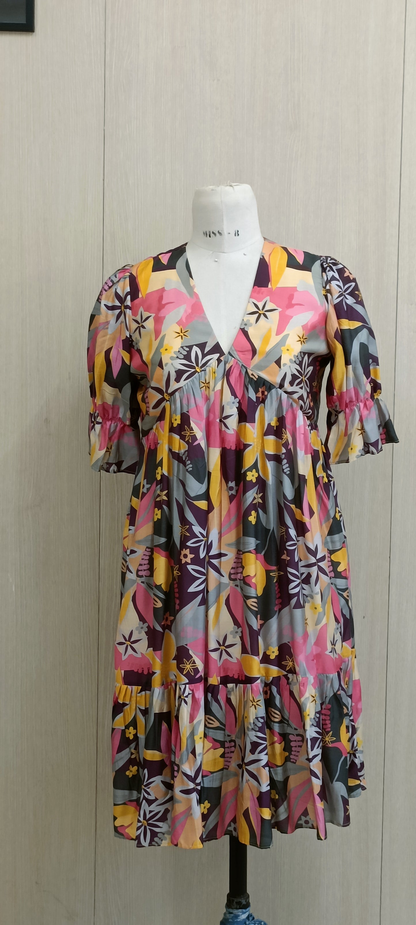 Muslin printed dress