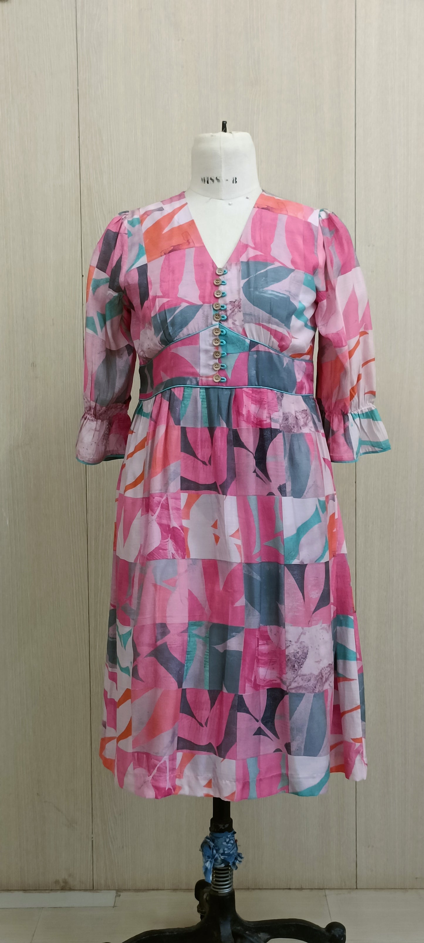 Muslin printed dress