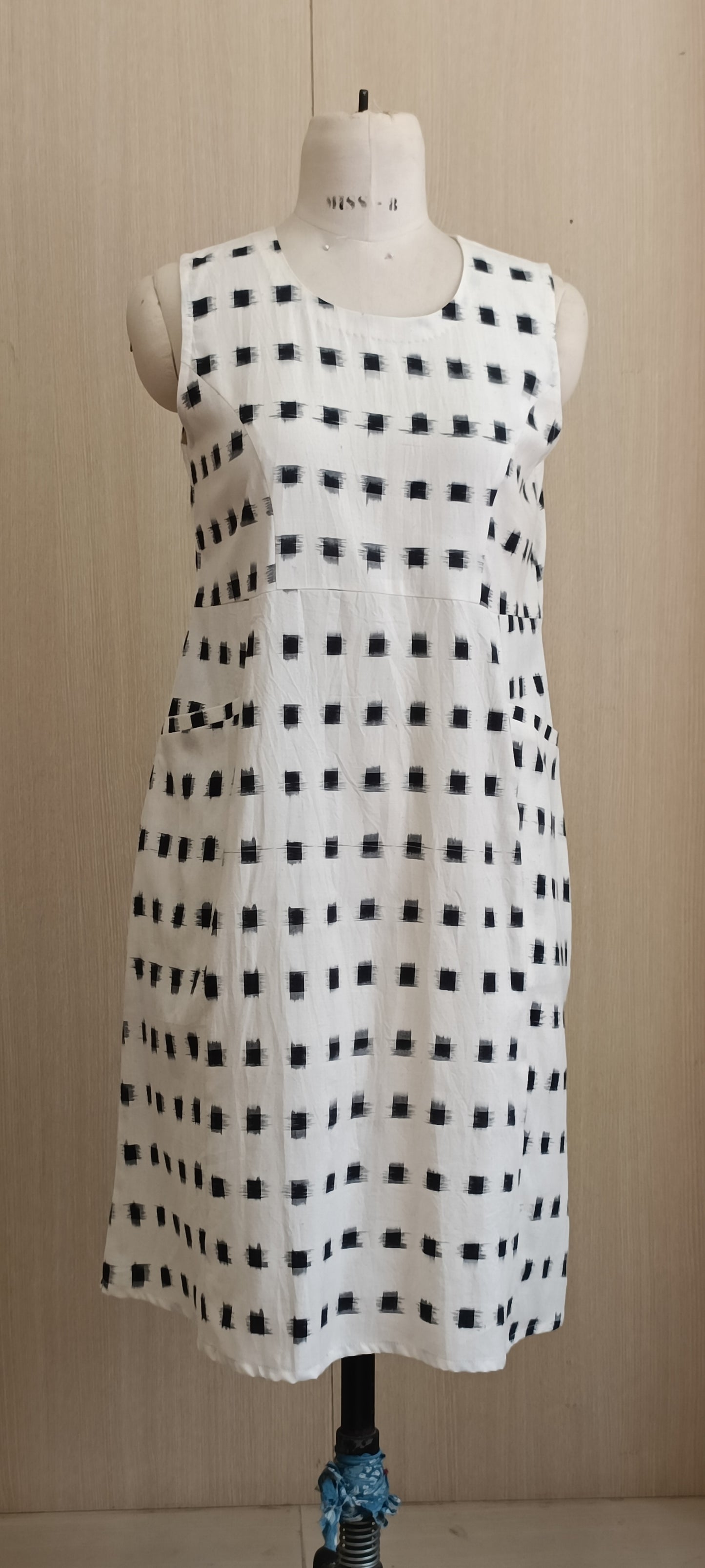 Ikat dress with pockets