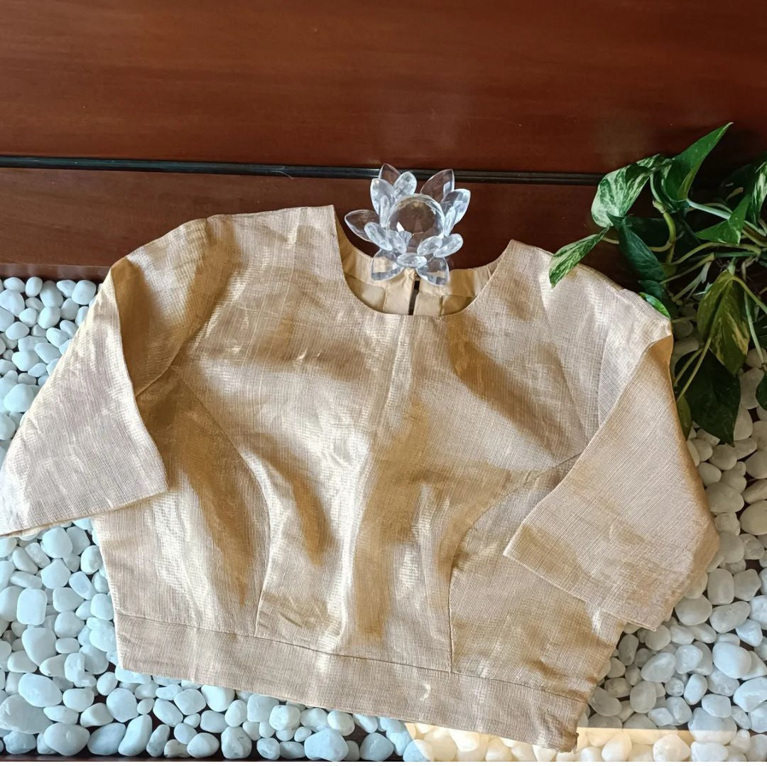 Gold tissue blouse